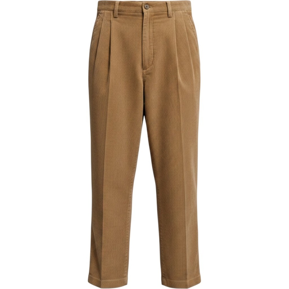 Lands' End Camel Pleated Corduroy Pants Size 12